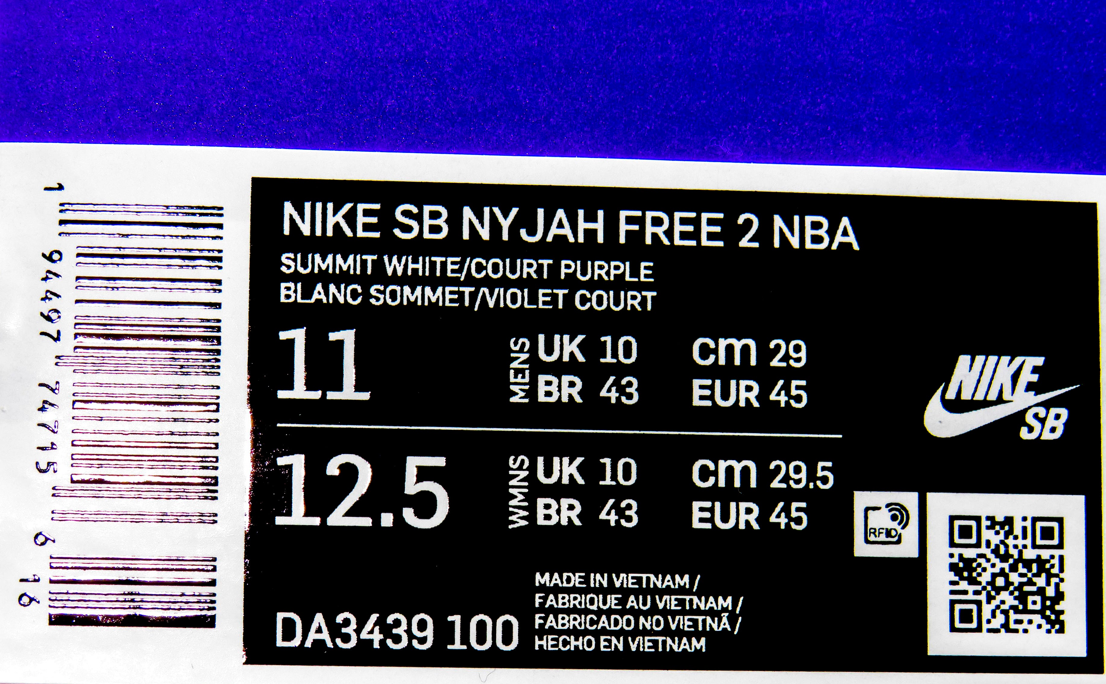 Nike SB Nyjah Free 2 shoe nba Los Angeles Lakers collaboration